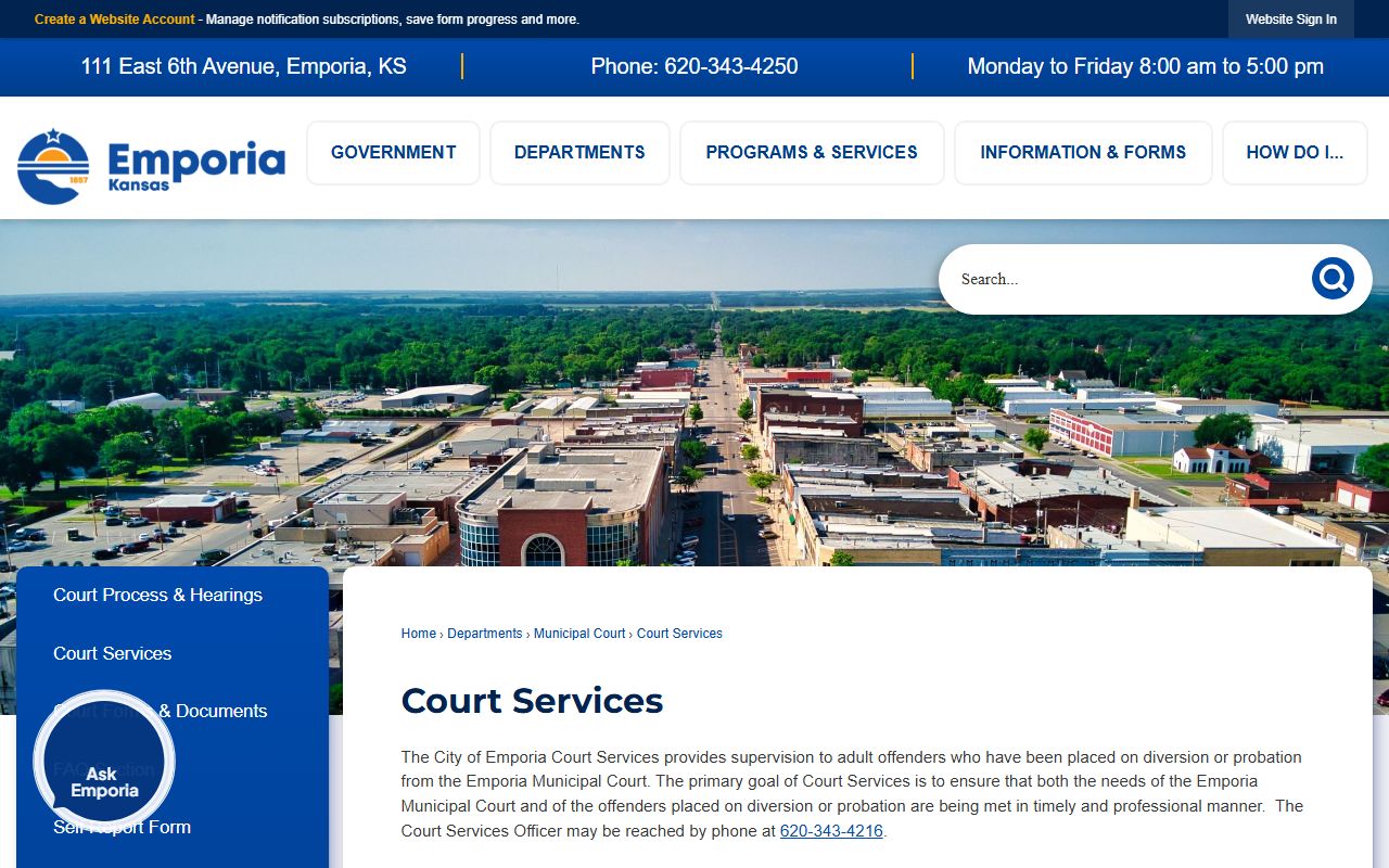 Lyon County arrest records and municipal court services after charges