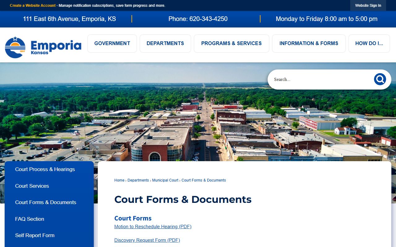 Lyon County arrest records and forms related to court charges