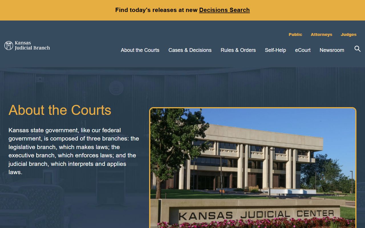 Lyon County court records Kansas court structure overview