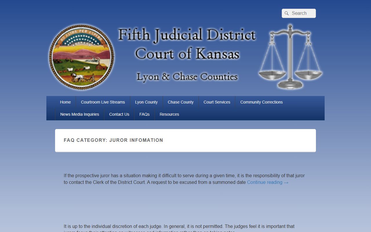 Lyon County District Court jury and courtroom information