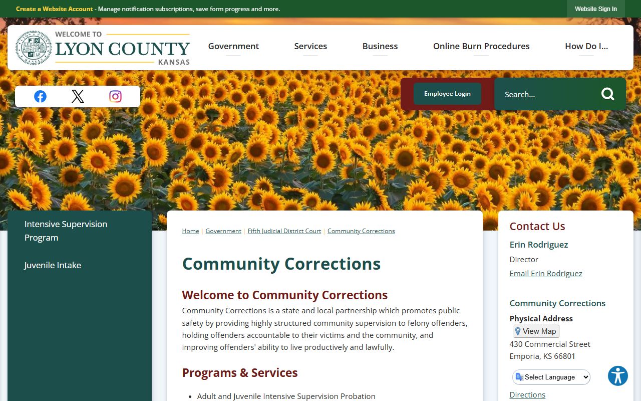 Lyon County District Court Community Corrections programs